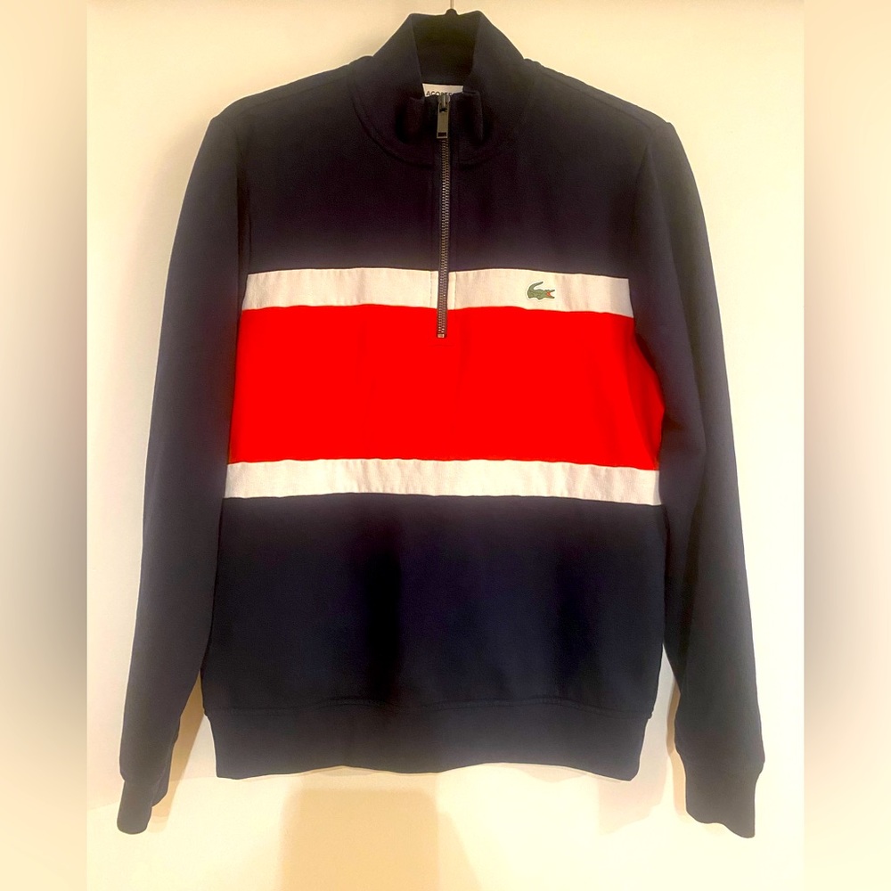 Lacoste Jacket Tricolor 3/4 zip pullover - FR 3 - US S